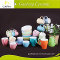 16 pcs colorful glazed embossed ceramic porcelain dinner set